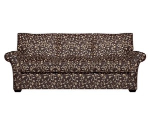 Essentials Floral Vine Upholstery Drapery Brown Aqua Fabric