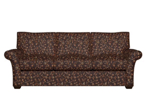 Essentials Floral Vine Upholstery Drapery Brown Gold Fabric