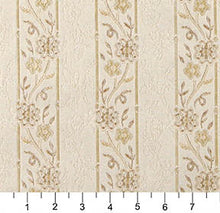 Load image into Gallery viewer, Essentials Floral Stripe Upholstery Drapery Ivory Beige Fabric