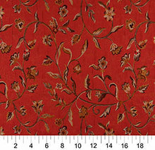 Load image into Gallery viewer, Essentials Floral Vine Upholstery Drapery Red Brown Fabric