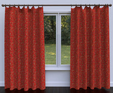Load image into Gallery viewer, Essentials Floral Vine Upholstery Drapery Red Brown Fabric