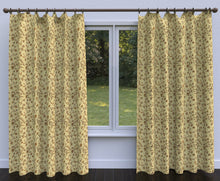 Load image into Gallery viewer, Essentials Floral Vine Upholstery Drapery Yellow Brown Fabric