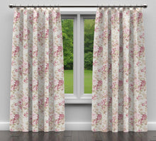 Load image into Gallery viewer, Essentials Heavy Duty Floral Upholstery Drapery Fabric / White Burgundy Green