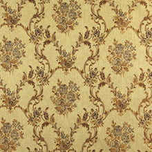 Load image into Gallery viewer, Essentials Floral Upholstery Drapery Yellow Brown Fabric