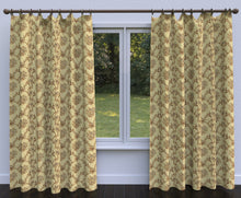 Load image into Gallery viewer, Essentials Floral Upholstery Drapery Yellow Brown Fabric