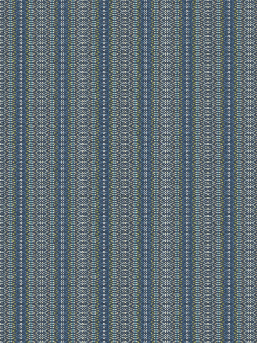 2 Colorways Geometric Upholstery Stripe Fabric Blue Green Beige