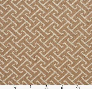 Essentials Outdoor Upholstery Drapery Fret Fabric / Brown