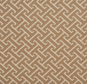 Essentials Outdoor Upholstery Drapery Fret Fabric / Brown