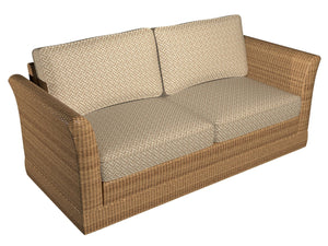 Essentials Outdoor Upholstery Drapery Fret Fabric / Brown