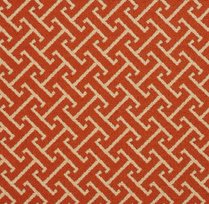 Essentials Outdoor Upholstery Drapery Fret Fabric / Coral