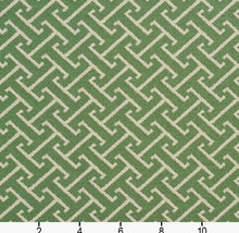 Load image into Gallery viewer, Essentials Outdoor Upholstery Drapery Fret Fabric / Green