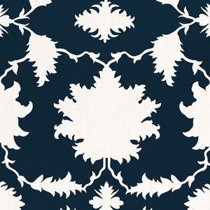 SCHUMACHER GARDEN OF PERSIA FABRIC / BLEU MARINE