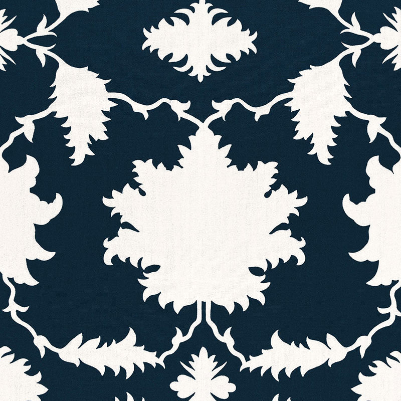 SCHUMACHER GARDEN OF PERSIA FABRIC / BLEU MARINE