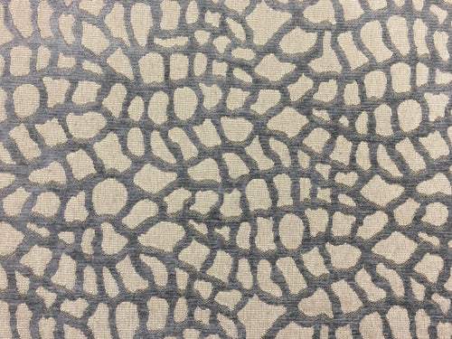 Stout Aspen Granite Taupe Brown Gray Abstract Animal Pattern Woven Chenille Upholstery Fabric