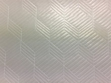 Load image into Gallery viewer, Brentano Perspective 3920-03 Dewdrop Grey Quilted Matelasse Geometric Faux Leather Upholstery Vinyl