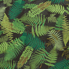 Load image into Gallery viewer, SCHUMACHER FERNARIUM FABRIC / GREEN &amp; BLACK