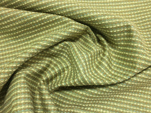Load image into Gallery viewer, Green Beige Aqua Blue Caramel Textured Stripe Water &amp; Stain Resistant Upholstery Fabric