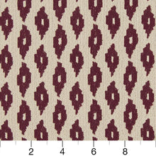Load image into Gallery viewer, Essentials Heavy Duty Geometric Abstract Upholstery Drapery Fabric / Burgundy White