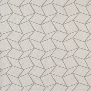 Essentials Heavy Duty Upholstery Geometric Fabric / Beige White