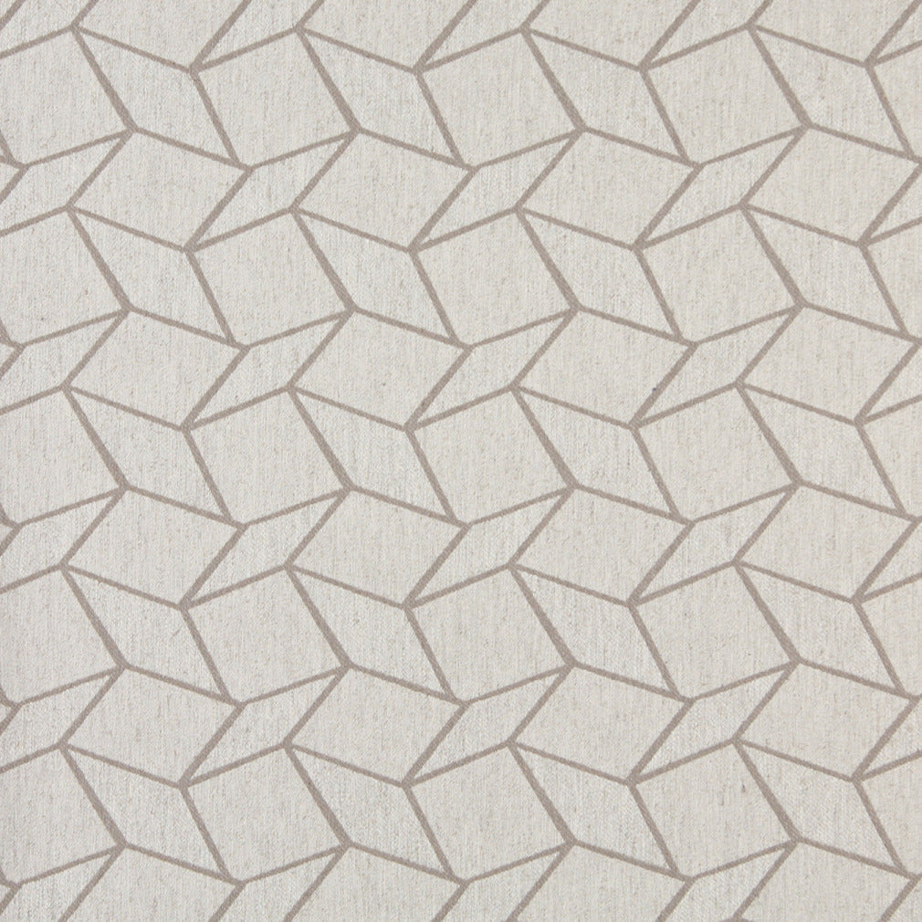 Essentials Heavy Duty Upholstery Geometric Fabric / Beige White