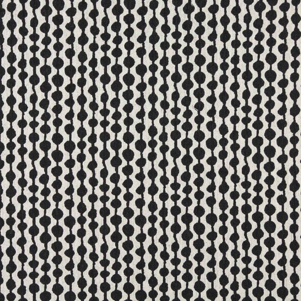 Sunburst Geometric Fabric in Black and Off White, Home Decor / Upholstery  / Drapery, 65% Cotton / 35% Polyester, 54 W