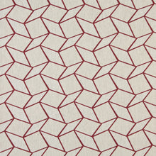 Load image into Gallery viewer, Essentials Heavy Duty Upholstery Geometric Fabric / Burgundy White