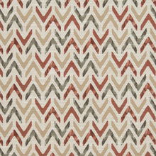 Load image into Gallery viewer, Essentials Heavy Duty Geometric Upholstery Drapery Fabric / Coral Beige Sage
