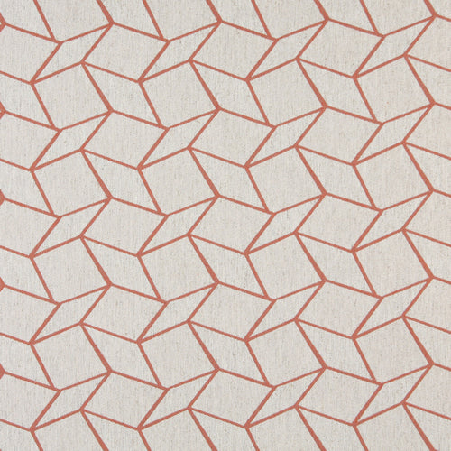 Essentials Heavy Duty Upholstery Geometric Fabric / Coral White