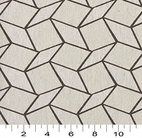 Essentials Heavy Duty Upholstery Geometric Fabric / Dark Brown White