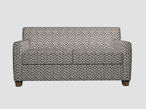 Essentials Heavy Duty Upholstery Geometric Fabric / Dark Brown White