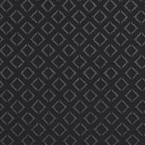 Essentials Upholstery Drapery Geometric Diamond Fabric / Black