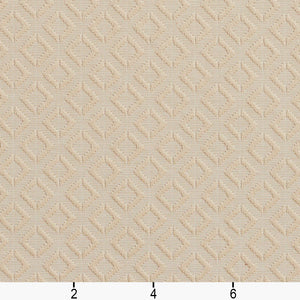 Essentials Upholstery Drapery Geometric Diamond Fabric / Cream