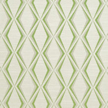 Load image into Gallery viewer, Essentials Heavy Duty Geometric Diamond Upholstery Drapery Fabric / Green White
