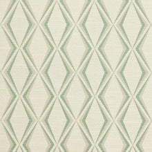 Load image into Gallery viewer, Essentials Upholstery Drapery Geometric Diamond Fabric / Seafoam Green