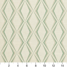Load image into Gallery viewer, Essentials Upholstery Drapery Geometric Diamond Fabric / Seafoam Green