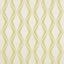 Load image into Gallery viewer, Essentials Heavy Duty Geometric Diamond Upholstery Drapery Fabric / Yellow White