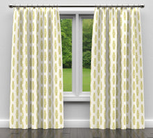 Load image into Gallery viewer, Essentials Heavy Duty Geometric Embroidered Upholstery Drapery Fabric / Gold White