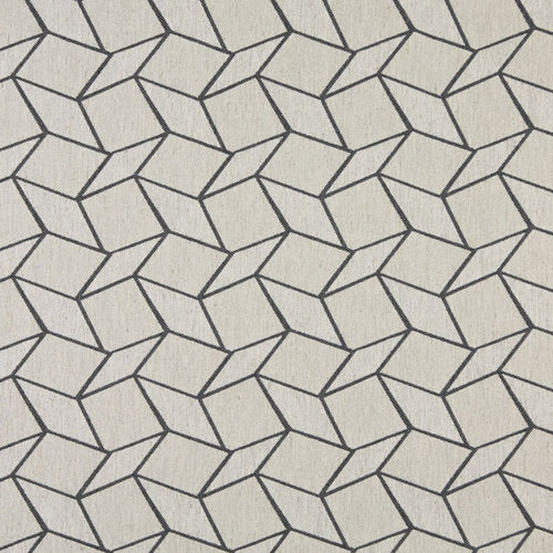 Essentials Heavy Duty Upholstery Geometric Fabric / Gray White