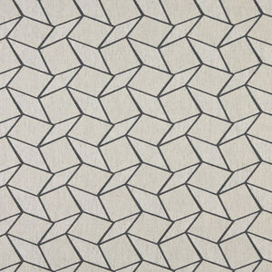 Essentials Heavy Duty Upholstery Geometric Fabric / Gray White