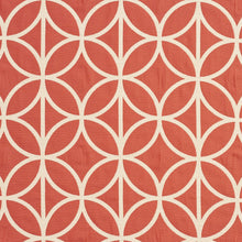 Load image into Gallery viewer, Essentials Upholstery Drapery Geometric Medallion Fabric / Coral