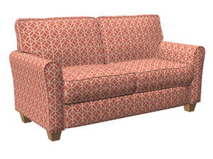 Essentials Upholstery Drapery Geometric Medallion Fabric / Coral