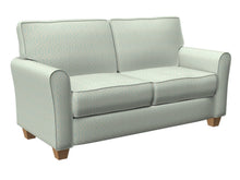Load image into Gallery viewer, Essentials Upholstery Drapery Geometric Trellis Fabric / Aqua Blue
