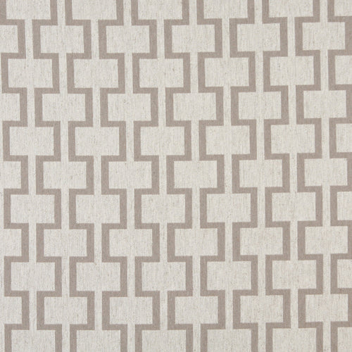 Essentials Heavy Duty Upholstery Geometric Trellis Fabric / Beige White