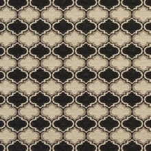 Load image into Gallery viewer, Essentials Outdoor Upholstery Drapery Geometric Trellis Fabric / Black Beige