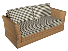 Load image into Gallery viewer, Essentials Outdoor Upholstery Drapery Geometric Trellis Fabric / Black Beige