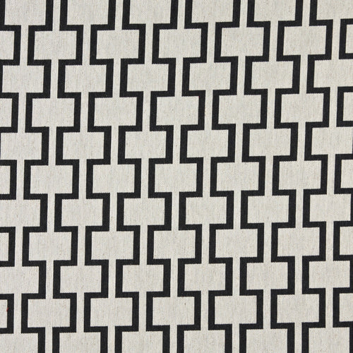 Essentials Heavy Duty Upholstery Geometric Trellis Fabric / Black White