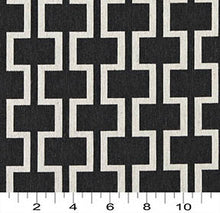 Load image into Gallery viewer, Essentials Heavy Duty Upholstery Geometric Trellis Fabric / Black White