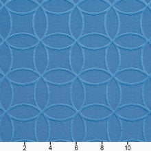 Load image into Gallery viewer, Essentials Upholstery Drapery Geometric Trellis Fabric / Blue