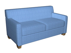 Essentials Upholstery Drapery Geometric Trellis Fabric / Blue