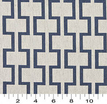 Load image into Gallery viewer, Essentials Heavy Duty Upholstery Geometric Trellis Fabric / Blue White